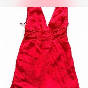 Vibrant Red Sleeveless Dress